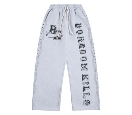 Boredom Kills BK University Sweatpants Gray