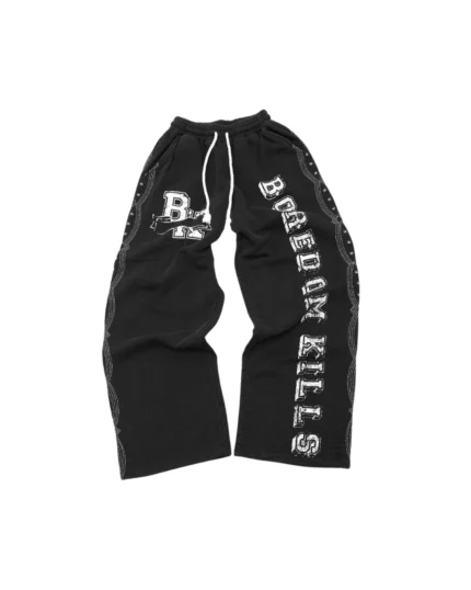 Boredom Kills Collegiate Sweats Black Sweatpants