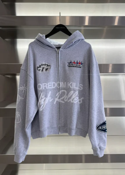 Boredom Kills | Hi Roller Hoodie Grey