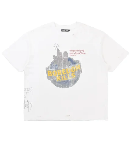 Boredom Kills Comedy Tee White