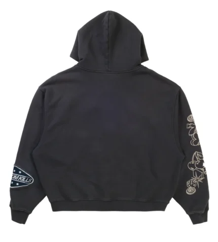 Boredom Kills High Rollers Zip Up Hoodie Black